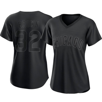 Black Authentic Ben Brown Women's Chicago Cubs Pitch Fashion Jersey