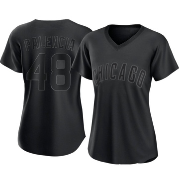 Black Authentic Daniel Palencia Women's Chicago Cubs Pitch Fashion Jersey
