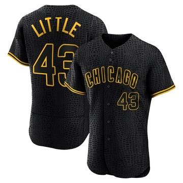 Black Authentic Luke Little Men's Chicago Cubs Snake Skin City Jersey