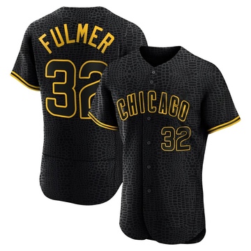 Black Authentic Michael Fulmer Men's Chicago Cubs Snake Skin City Jersey