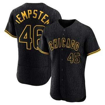 Black Authentic Ryan Dempster Men's Chicago Cubs Snake Skin City Jersey