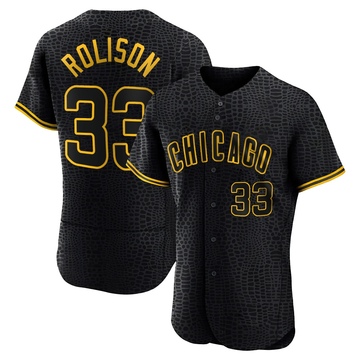 Black Authentic Ryan Rolison Men's Chicago Cubs Snake Skin City Jersey