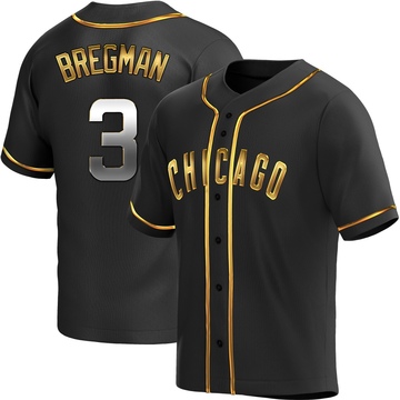 Black Golden Replica Alex Bregman Youth Chicago Cubs Alternate Jersey