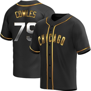 Black Golden Replica Benjamin Cowles Men's Chicago Cubs Alternate Jersey