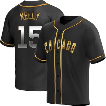 Black Golden Replica Carson Kelly Men's Chicago Cubs Alternate Jersey