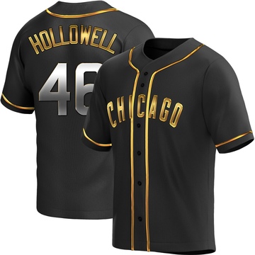 Black Golden Replica Gavin Hollowell Youth Chicago Cubs Alternate Jersey