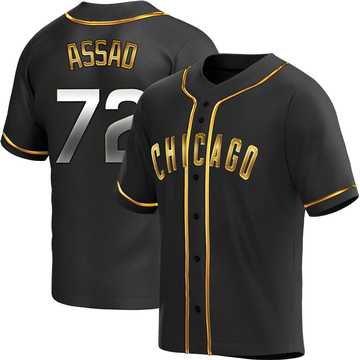 Black Golden Replica Javier Assad Men's Chicago Cubs Alternate Jersey