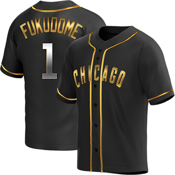 Black Golden Replica Kosuke Fukudome Youth Chicago Cubs Alternate Jersey