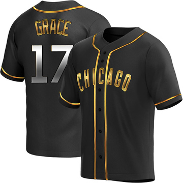 Black Golden Replica Mark Grace Youth Chicago Cubs Alternate Jersey