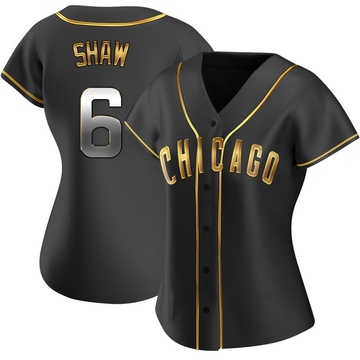 Black Golden Replica Matt Shaw Women's Chicago Cubs Alternate Jersey