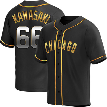 Black Golden Replica Munenori Kawasaki Youth Chicago Cubs Alternate Jersey