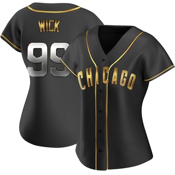 Black Golden Replica Rowan Wick Women's Chicago Cubs Alternate Jersey