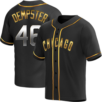 Black Golden Replica Ryan Dempster Men's Chicago Cubs Alternate Jersey