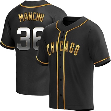 Black Golden Replica Trey Mancini Men's Chicago Cubs Alternate Jersey