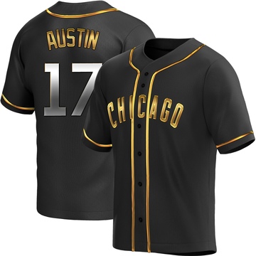 Black Golden Replica Tyler Austin Youth Chicago Cubs Alternate Jersey