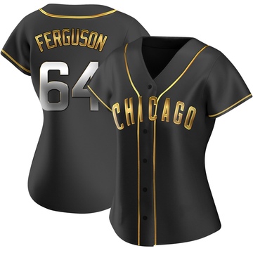 Black Golden Replica Tyler Ferguson Women's Chicago Cubs Alternate Jersey