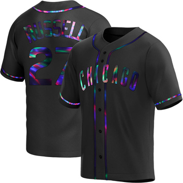 Black Holographic Replica Addison Russell Youth Chicago Cubs Alternate Jersey