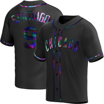 Black Holographic Replica Benito Santiago Youth Chicago Cubs Alternate Jersey