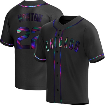 Black Holographic Replica Cade Horton Youth Chicago Cubs Alternate Jersey