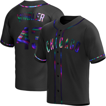 Black Holographic Replica Dan Winkler Youth Chicago Cubs Alternate Jersey