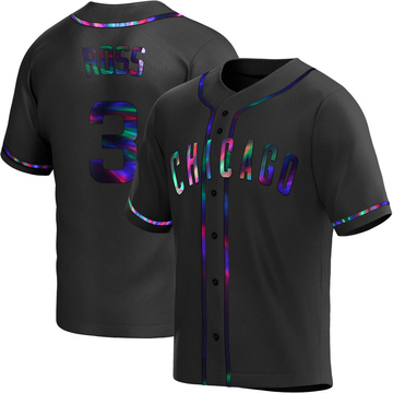 Black Holographic Replica David Ross Men's Chicago Cubs Alternate Jersey