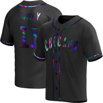 Black Holographic Replica Drew Smyly Men's Chicago Cubs Alternate Jersey
