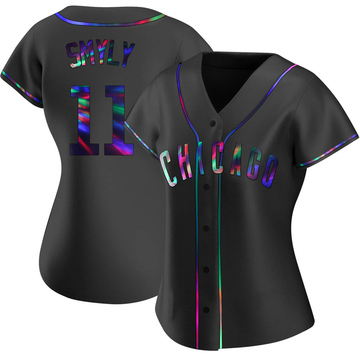 Black Holographic Replica Drew Smyly Women's Chicago Cubs Alternate Jersey
