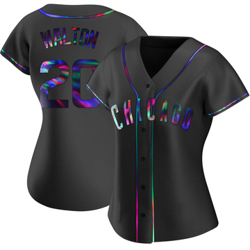 Black Holographic Replica Jerome Walton Women's Chicago Cubs Alternate Jersey