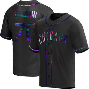 Black Holographic Replica Joe Maddon Men's Chicago Cubs Alternate Jersey