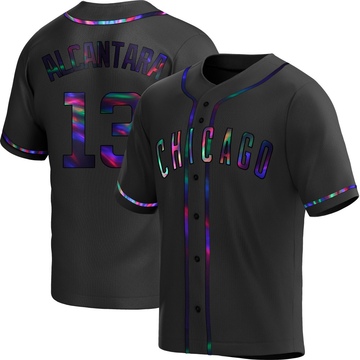 Black Holographic Replica Kevin Alcantara Men's Chicago Cubs Alternate Jersey