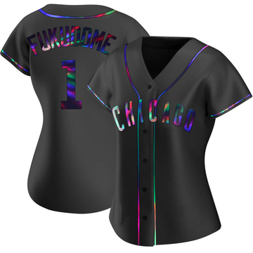 Black Holographic Replica Kosuke Fukudome Women's Chicago Cubs Alternate Jersey