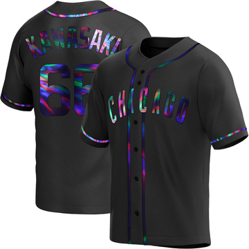 Black Holographic Replica Munenori Kawasaki Youth Chicago Cubs Alternate Jersey