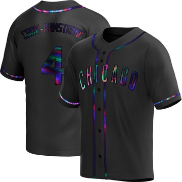 Black Holographic Replica Pete Crow-Armstrong Men's Chicago Cubs Alternate Jersey