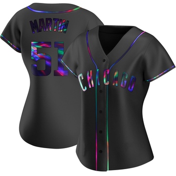 Black Holographic Replica Riley Martin Women's Chicago Cubs Alternate Jersey