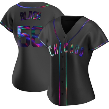 Black Holographic Replica Ty Blach Women's Chicago Cubs Alternate Jersey