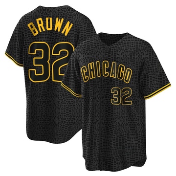 Black Replica Ben Brown Youth Chicago Cubs Snake Skin City Jersey