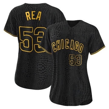 Black Replica Colin Rea Women's Chicago Cubs Snake Skin City Jersey