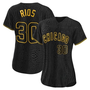 Black Replica Edwin Rios Women's Chicago Cubs Snake Skin City Jersey
