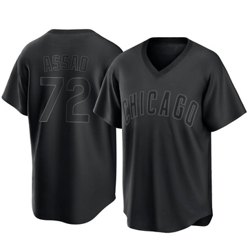 Black Replica Javier Assad Men's Chicago Cubs Pitch Fashion Jersey
