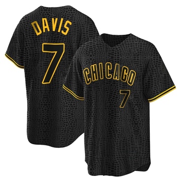 Black Replica Jody Davis Youth Chicago Cubs Snake Skin City Jersey