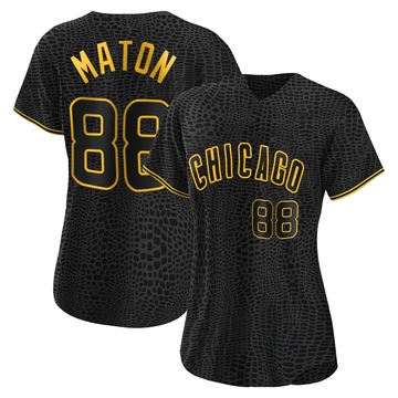 Black Replica Phil Maton Women's Chicago Cubs Snake Skin City Jersey