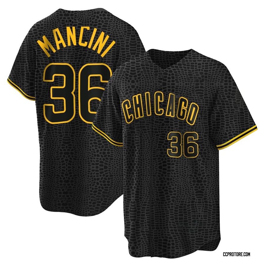 Black Replica Trey Mancini Youth Chicago Cubs Snake Skin City Jersey