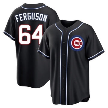 Black Replica Tyler Ferguson Men's Chicago Cubs Fashion Out Jersey