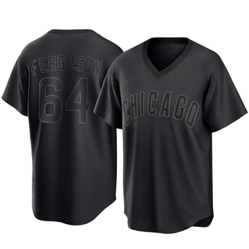 Black Replica Tyler Ferguson Men's Chicago Cubs Pitch Fashion Jersey