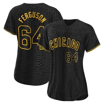 Black Replica Tyler Ferguson Women's Chicago Cubs Snake Skin City Jersey