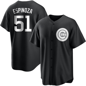 Black/White Replica Anderson Espinoza Youth Chicago Cubs Jersey