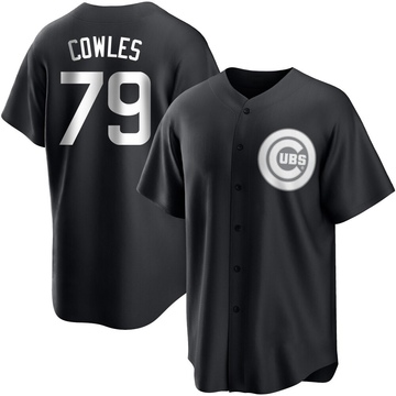 Black/White Replica Benjamin Cowles Men's Chicago Cubs Jersey