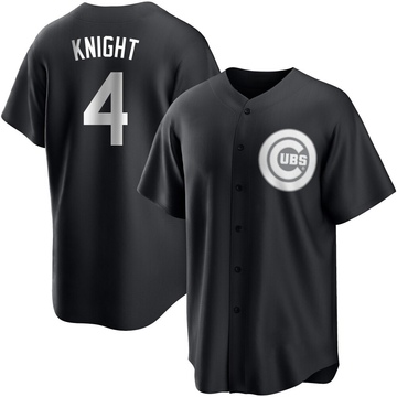 Black/White Replica Caleb Knight Youth Chicago Cubs Jersey