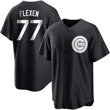 Black/White Replica Chris Flexen Men's Chicago Cubs Jersey