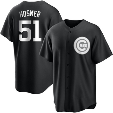 Black/White Replica Eric Hosmer Men's Chicago Cubs Jersey